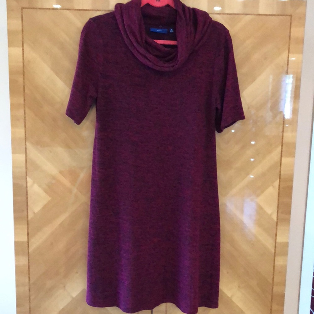 Red dress with detachable scarf